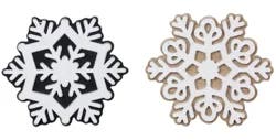 Wood Snowflakes Tabletop Asst