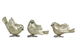 Gold Resin Bird With Metal Clips