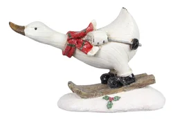 Resin Christmas Duck Skiing