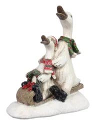 Resin Christmas Duck Family On Sled