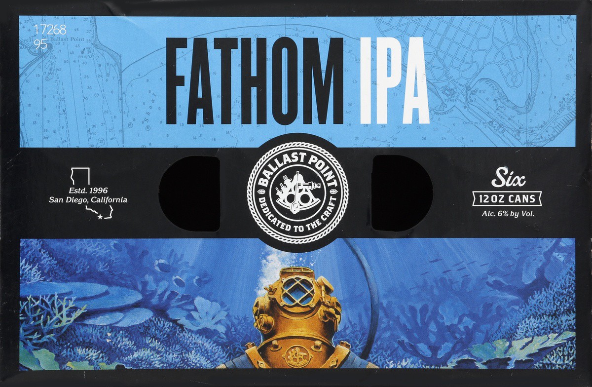 slide 2 of 6, Ballast Point Brewing Company Fathom IPA, 6 ct; 12 fl oz