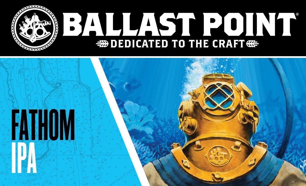 slide 1 of 6, Ballast Point Brewing Company Fathom IPA, 6 ct; 12 fl oz