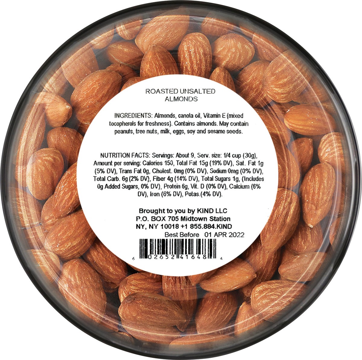 slide 3 of 4, KIND Roasted Unsalted Almonds, 10.0 OZ, 10 oz