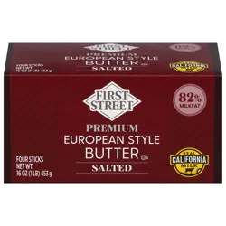 First Street Salted Euro Style Butter Quarters