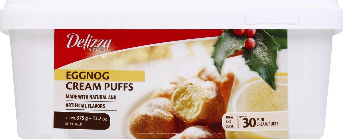 slide 4 of 4, Delizza Eggnog Cream Puffs, 30 ct