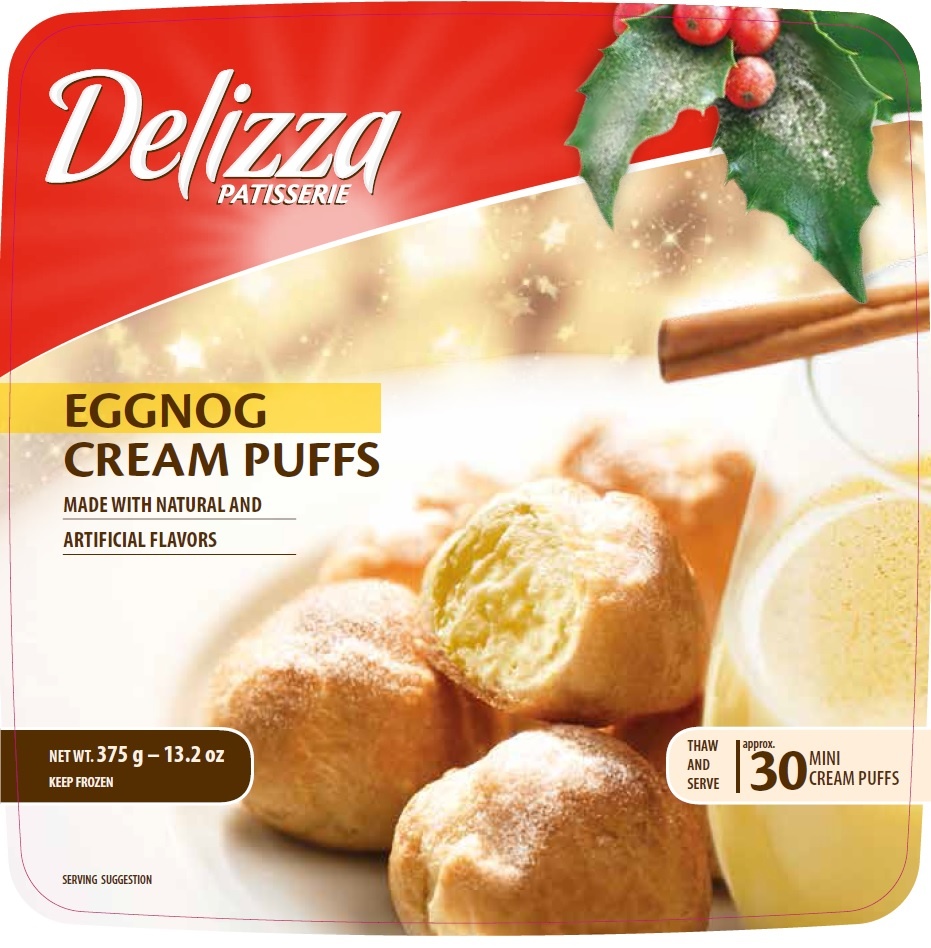 slide 1 of 4, Delizza Eggnog Cream Puffs, 30 ct