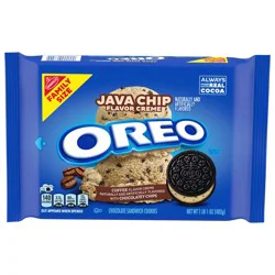 OREO Java Chip Creme Chocolate Sandwich Cookies, Family Size, 17 oz