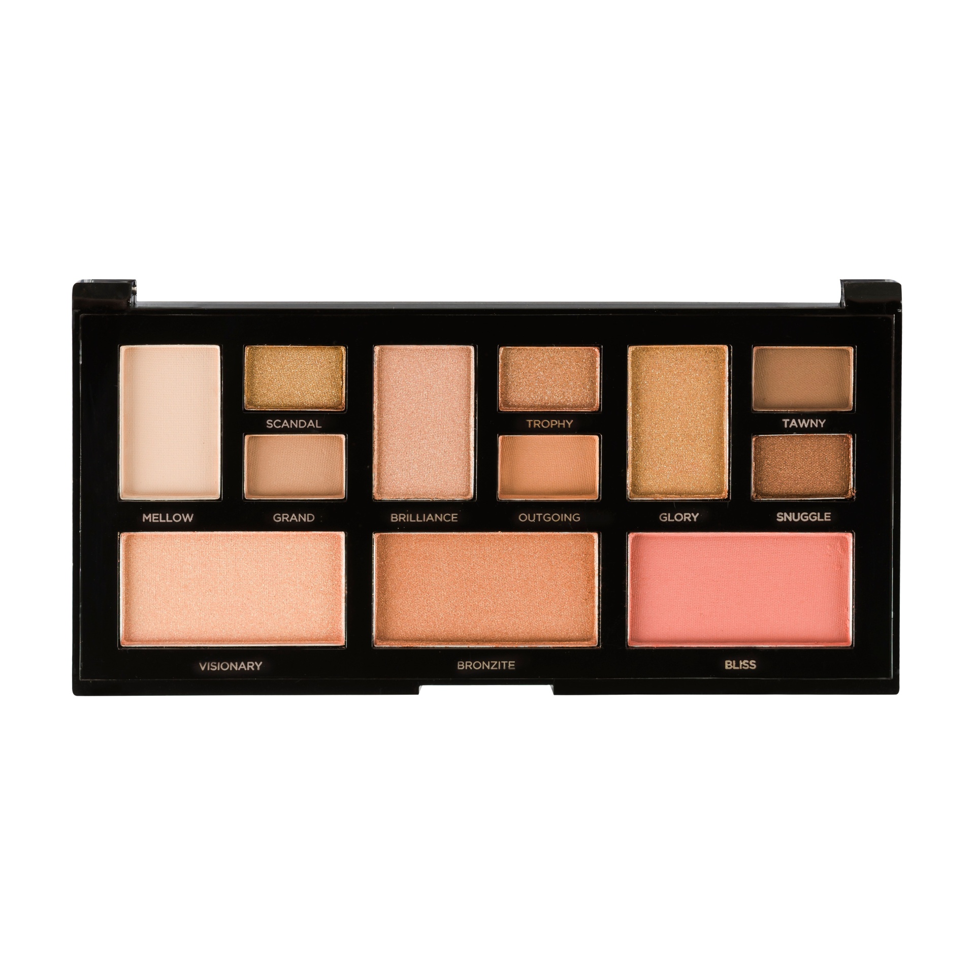 slide 1 of 3, Profusion Cosmetics Golden Nudes 12 Color Eye & Cheek Palette, 3.5 oz