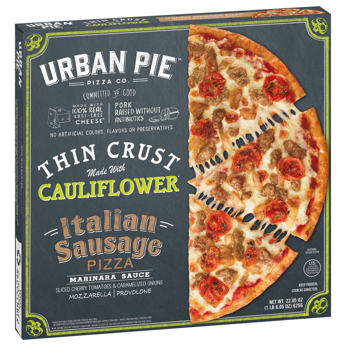 slide 12 of 14, Urban Pie Pizza Co. Thin Crust Italian Sausage Pizza 22.05 oz, 22.05 oz
