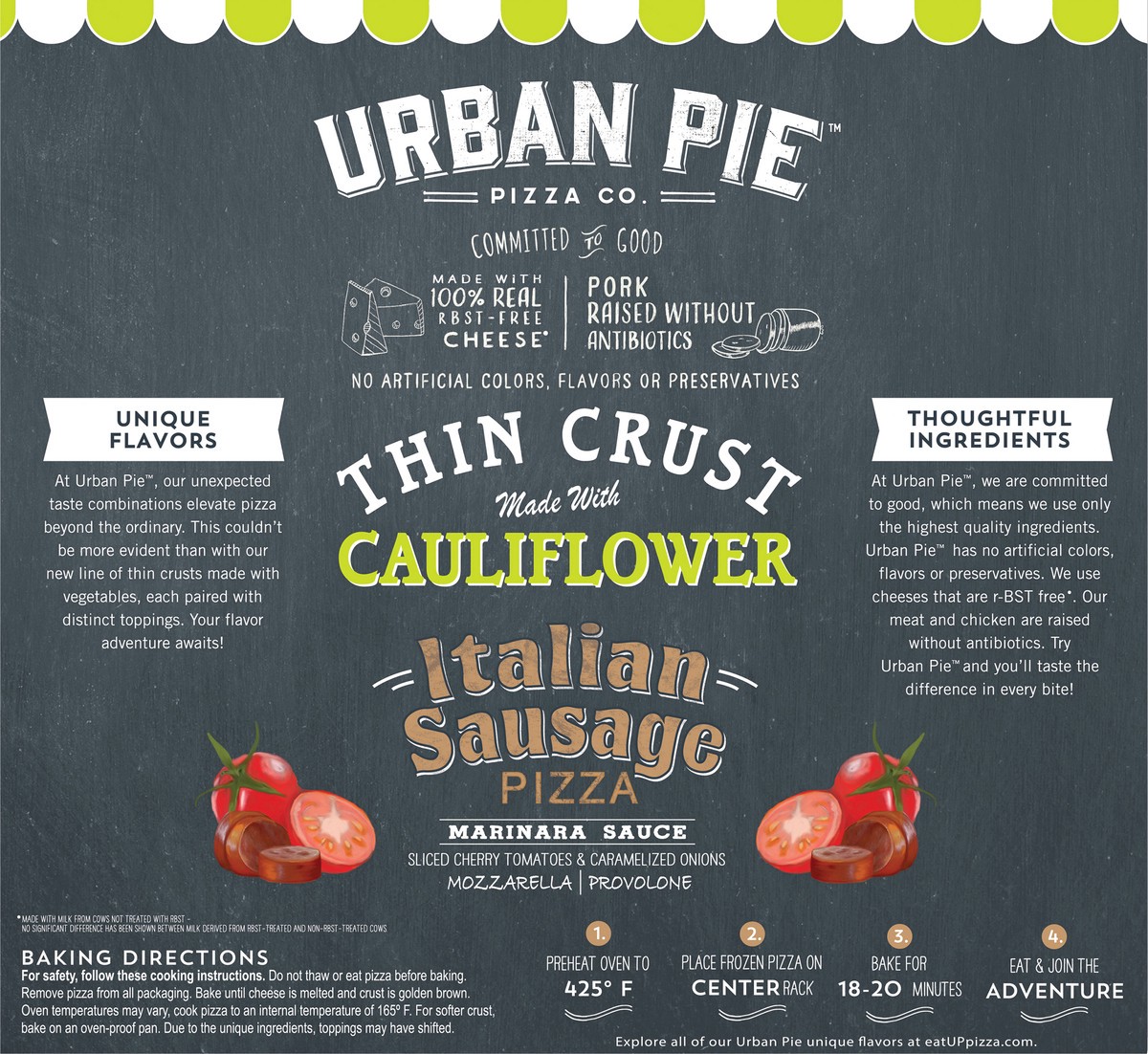 slide 2 of 14, Urban Pie Pizza Co. Thin Crust Italian Sausage Pizza 22.05 oz, 22.05 oz