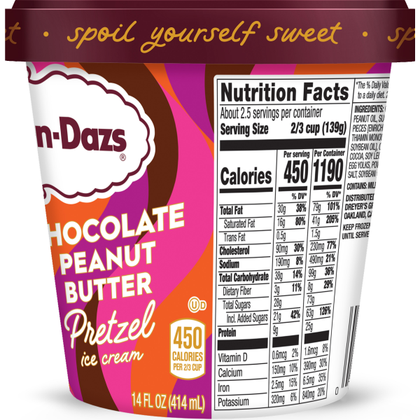 slide 10 of 16, Häagen-Dazs Ice Cream Chocolate Peanut Butter Pretzel, 14 oz