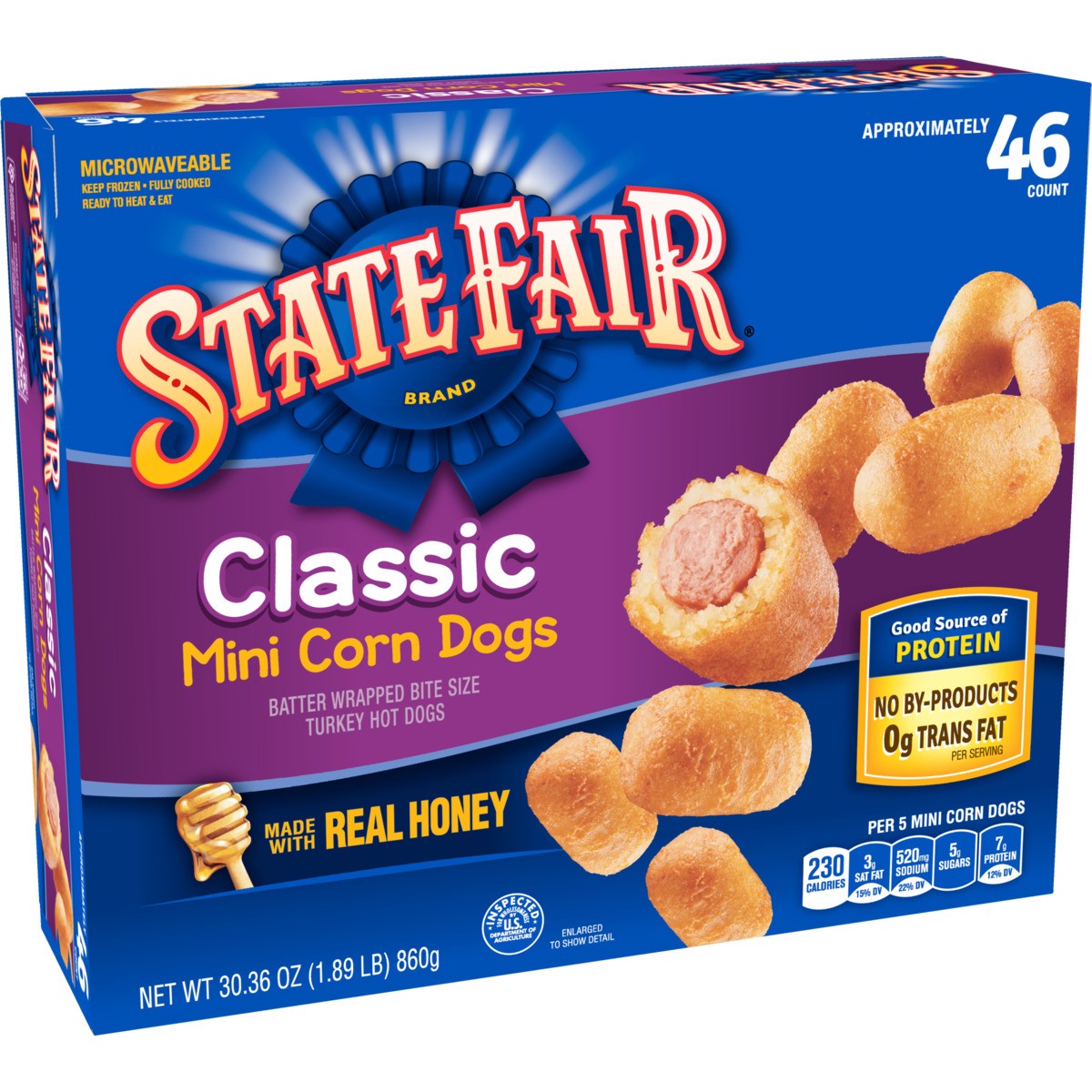 slide 2 of 9, State Fair® frozen classic mini corn dogs, 30.36 oz