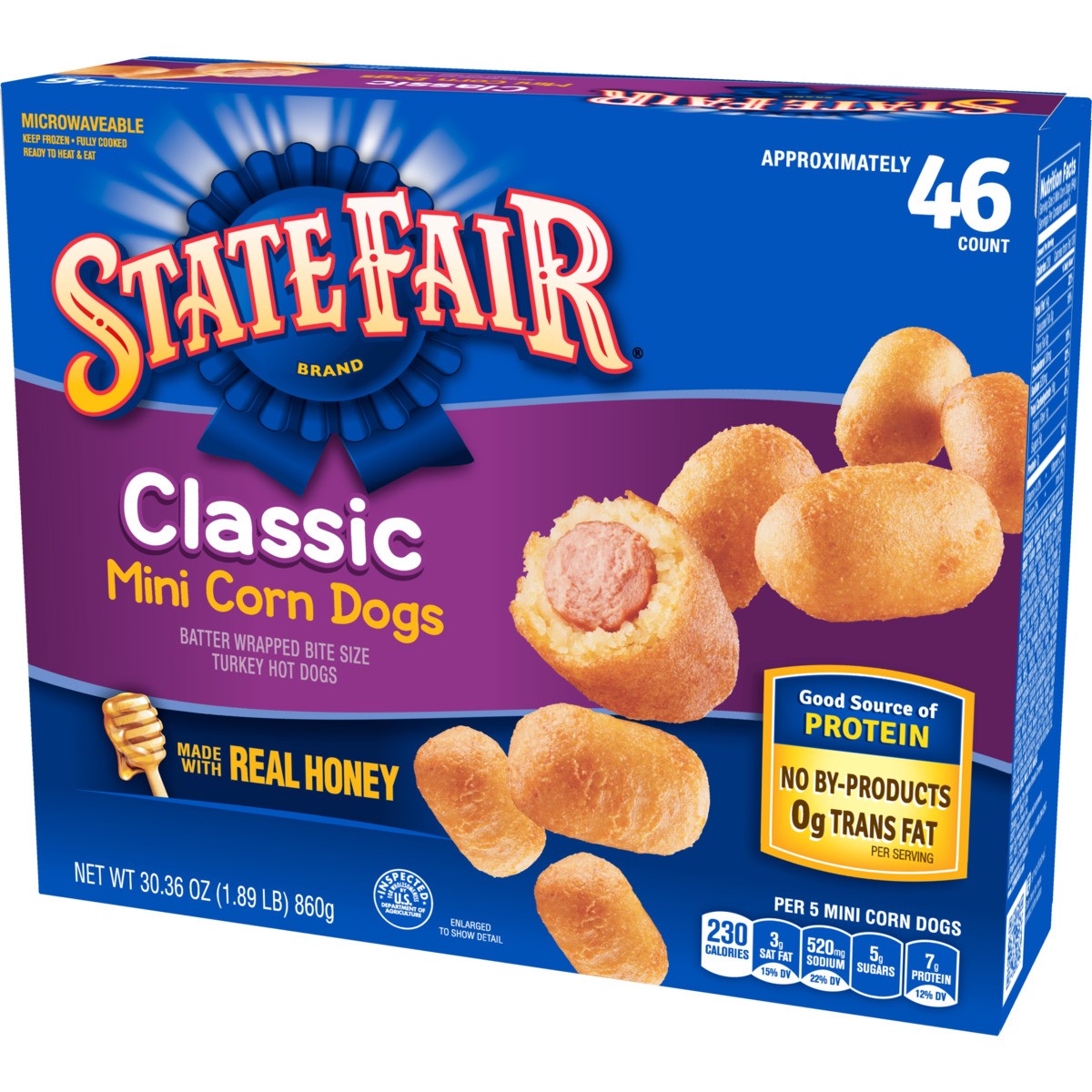 slide 3 of 9, State Fair® frozen classic mini corn dogs, 30.36 oz