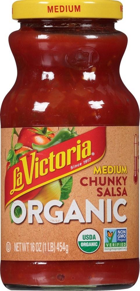 slide 1 of 1, La Victoria Organic Salsa Chunky Mild, 16 oz