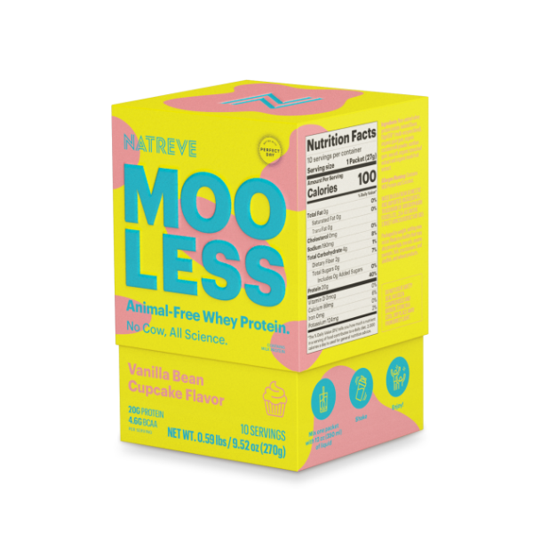 Natreve Mooless Animalfree Whey Protein Vanilla Bean Cupcake Flavor 9.52 oz Shipt