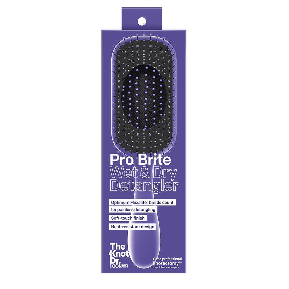 slide 1 of 2, Conair Pro Bursh Brite Purple, 1 ct