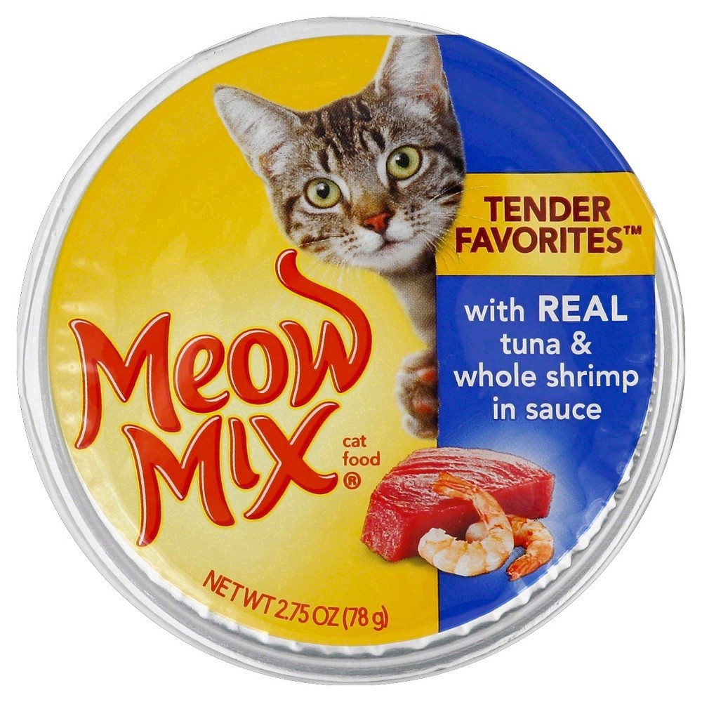 slide 19 of 59, Meow Mix Tenders in Sauce Wet Cat Food With REAL Tuna & Whole Shrimp, 2.75 Oz. Cup (Packaging And Formulation Updates Underway), 2.7 oz