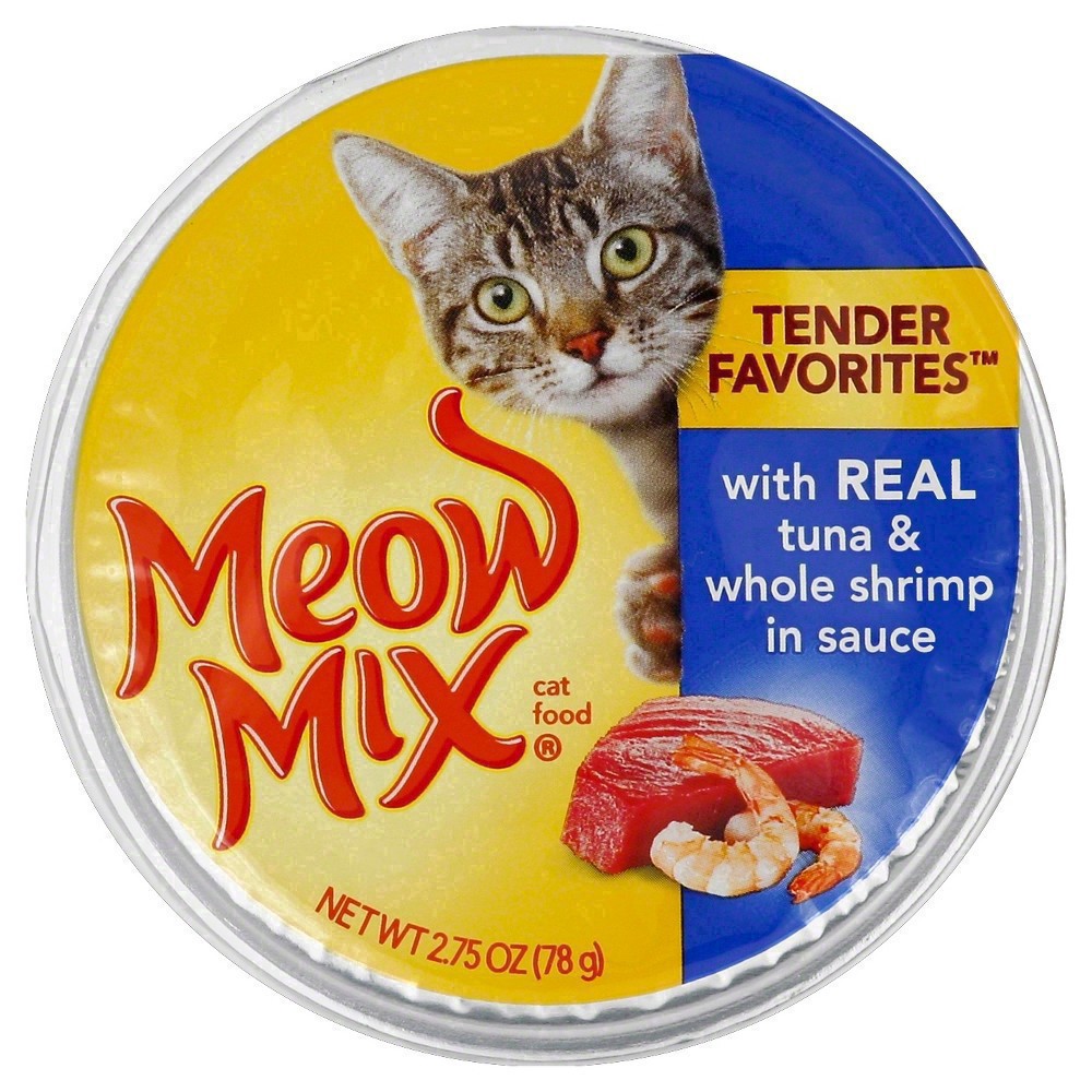 slide 47 of 59, Meow Mix Tenders in Sauce Wet Cat Food With REAL Tuna & Whole Shrimp, 2.75 Oz. Cup (Packaging And Formulation Updates Underway), 2.7 oz