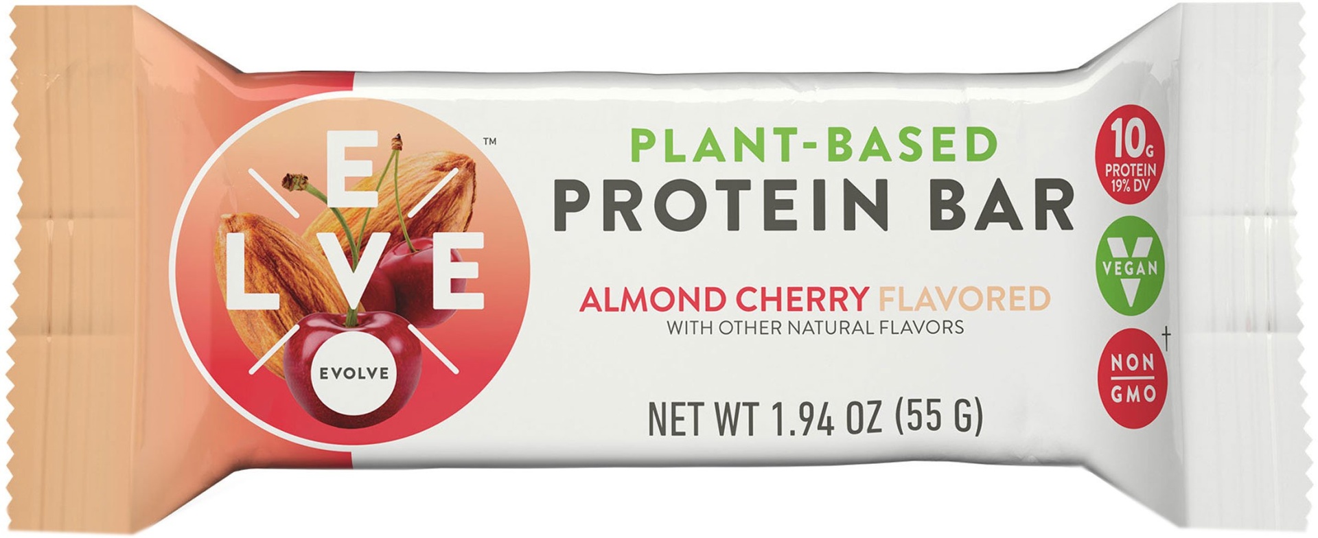 slide 1 of 1, Evolve Plant Based Protein Bar Almond Cherry Flavored, 1.94 oz