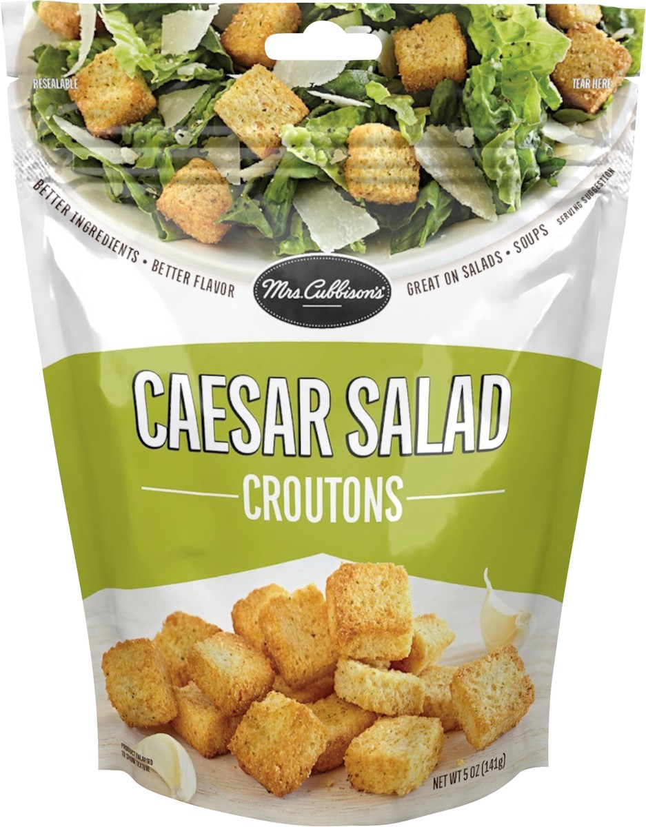 slide 3 of 3, Mrs. Cubbison's 5 oz. Caesar Salad Croutons, Bag, 5 oz