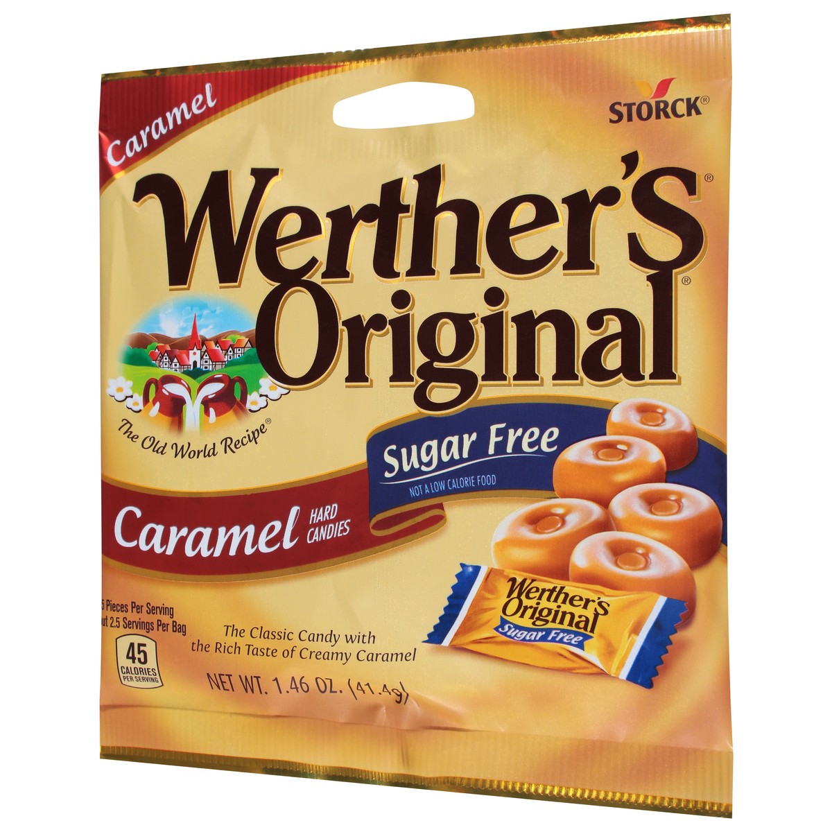 slide 8 of 9, Werther's Original Sugar Free Caramel Hard Candies 1.46 oz, 1.46 oz