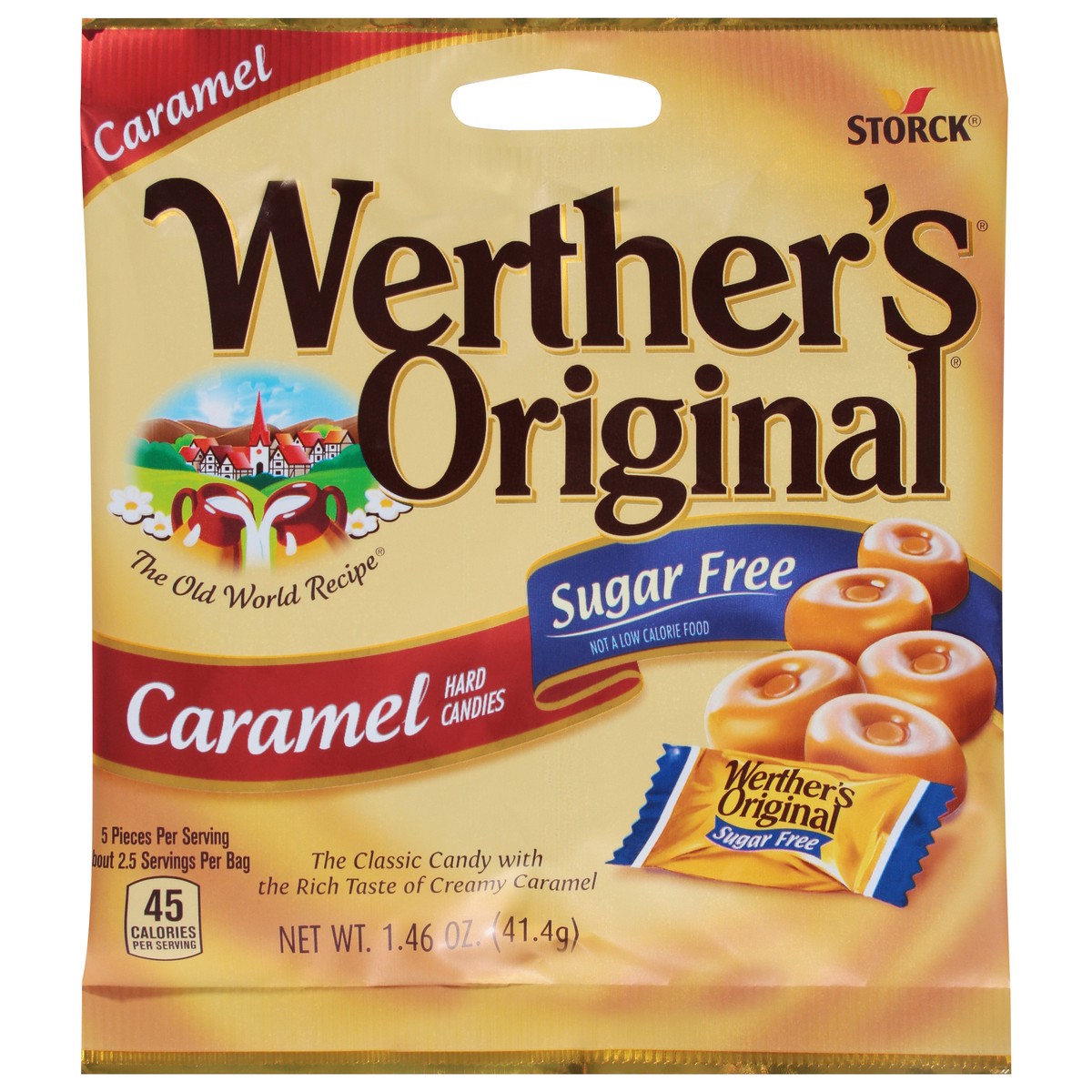 slide 1 of 9, Werther's Original Sugar Free Caramel Hard Candies 1.46 oz, 1.46 oz