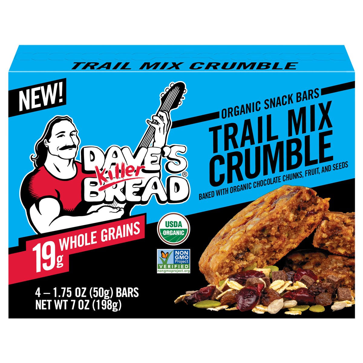 slide 1 of 11, Dave's Killer Bread Snack Bars, Organic, Trail Mix Crumble, 4 ct