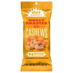 Nut Harvest Cashews, Honey Roasted, Whole