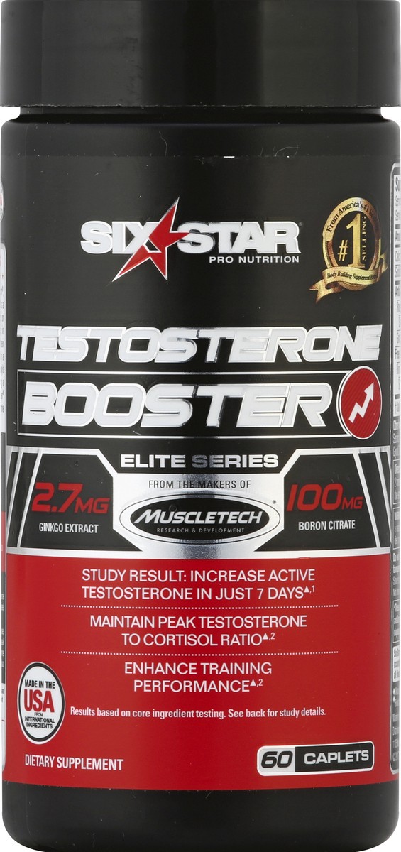 slide 3 of 3, Six Star Testosterone Booster Caplets, 60 ct