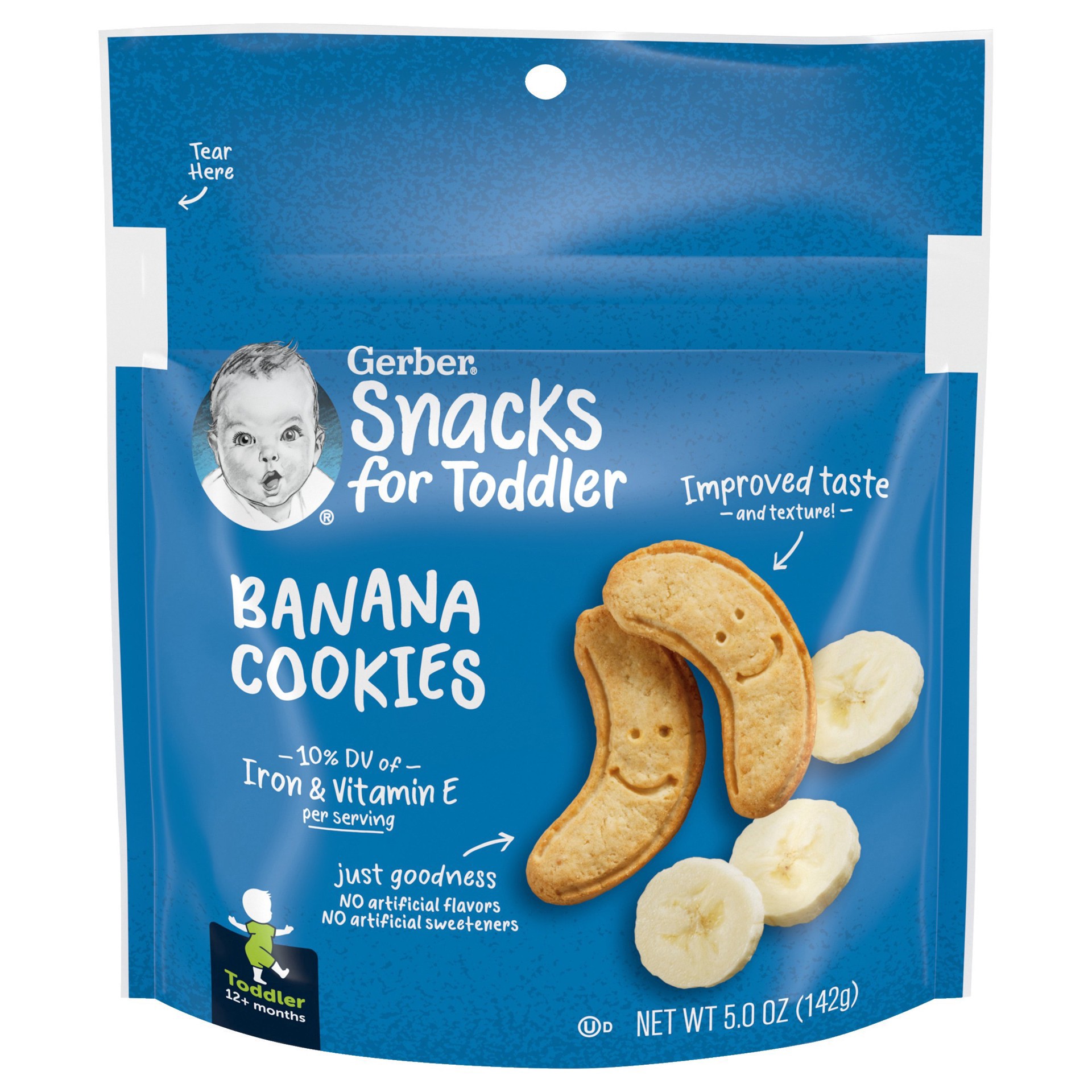 slide 1 of 1, Gerber Toddler Snacks, Banana Cookies, Toddler Cookies, Finger Foods, Snacks for Toddlers, 5 oz