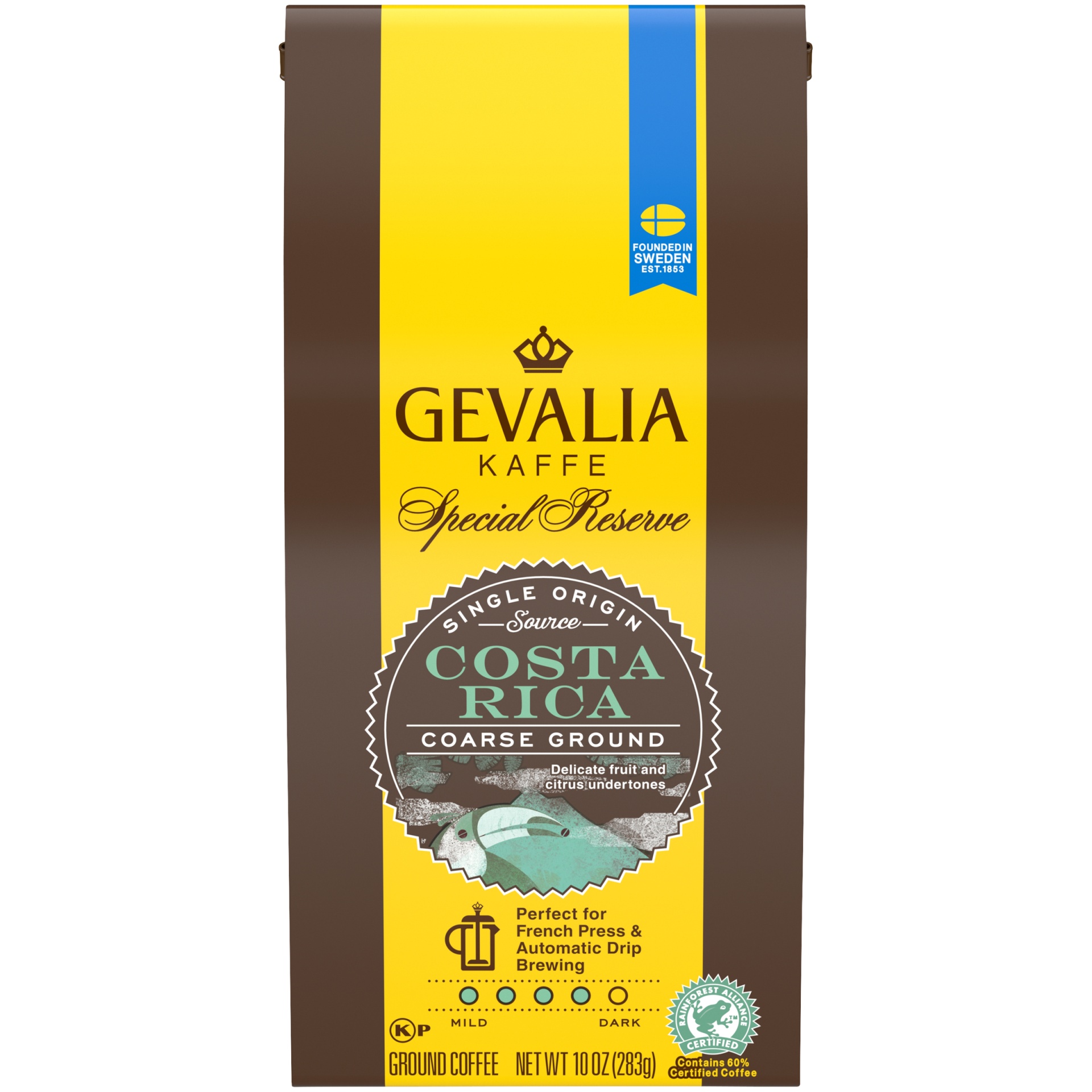 slide 1 of 5, Gevalia Special Reserve Costa Rica Single Origin Medium Roast Ground Coffee - 12 oz, 12 oz