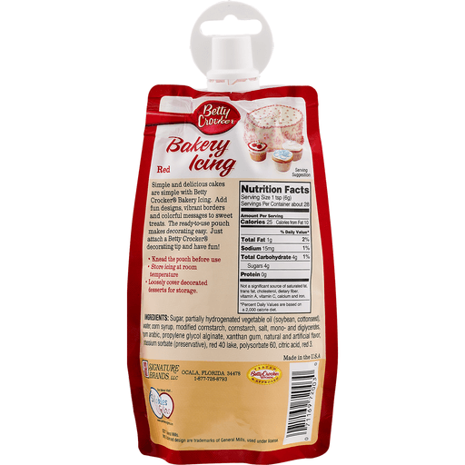 slide 7 of 8, Betty Crocker Easy Squeeze Decorating Icing, Red, 6 oz