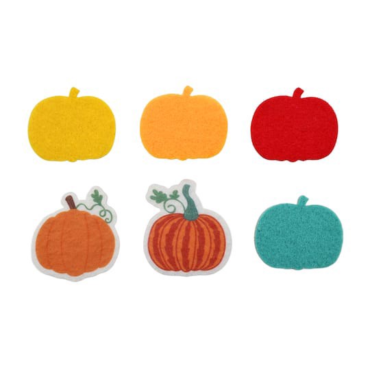 slide 1 of 3, Pumpkin Felt Stickers, 85ct. By Creatology, 85 ct