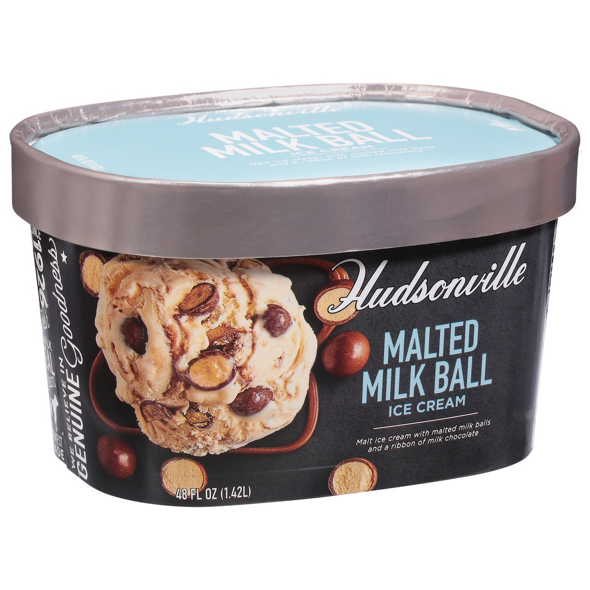 slide 2 of 9, Hudsonville Malted Milk Ball Ice Cream 48 fl oz, 48 fl oz