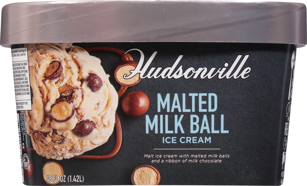 slide 4 of 9, Hudsonville Malted Milk Ball Ice Cream 48 fl oz, 48 fl oz