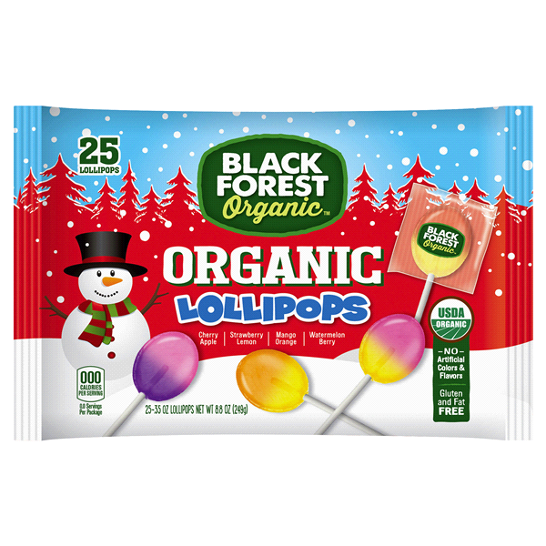 slide 1 of 1, Black Forest Organic Holiday Lollipops, 8.8 oz