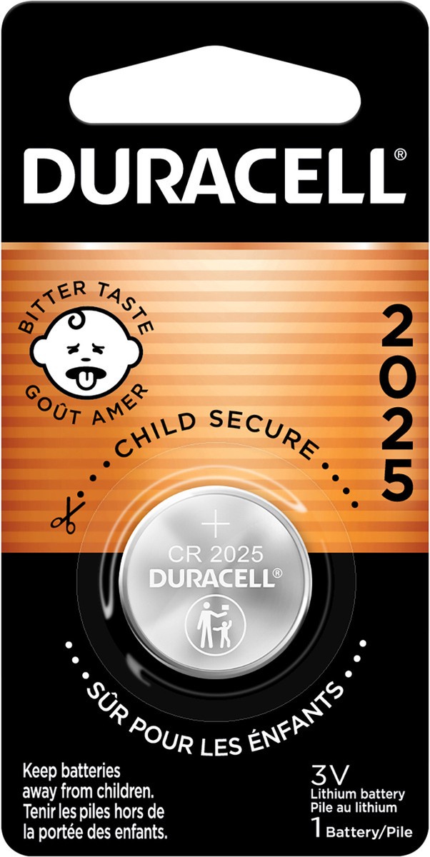 slide 2 of 4, Duracell 2025 Lithium Coin Button Battery 1 count, 1 ct