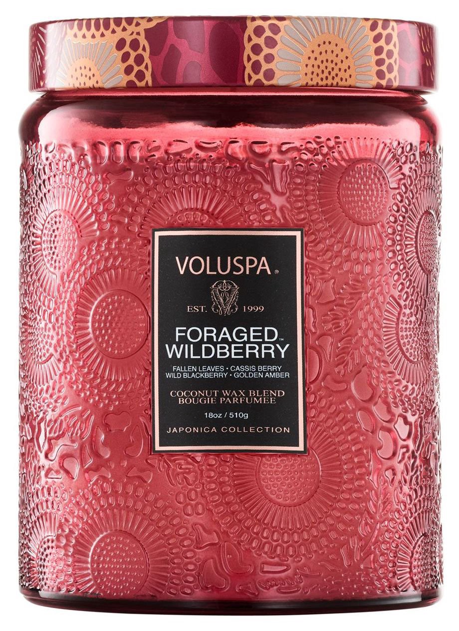 slide 1 of 1, Voluspa Foraged Wildberry Large Candle, 18 oz