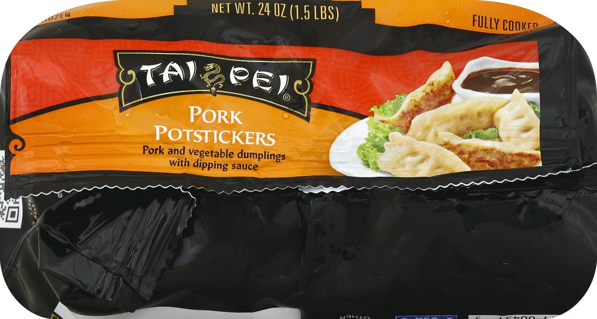 slide 3 of 5, Tai Pei Pork Potstickers 24 oz, 24 oz