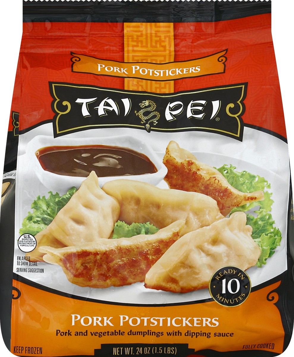 slide 5 of 5, Tai Pei Pork Potstickers 24 oz, 24 oz