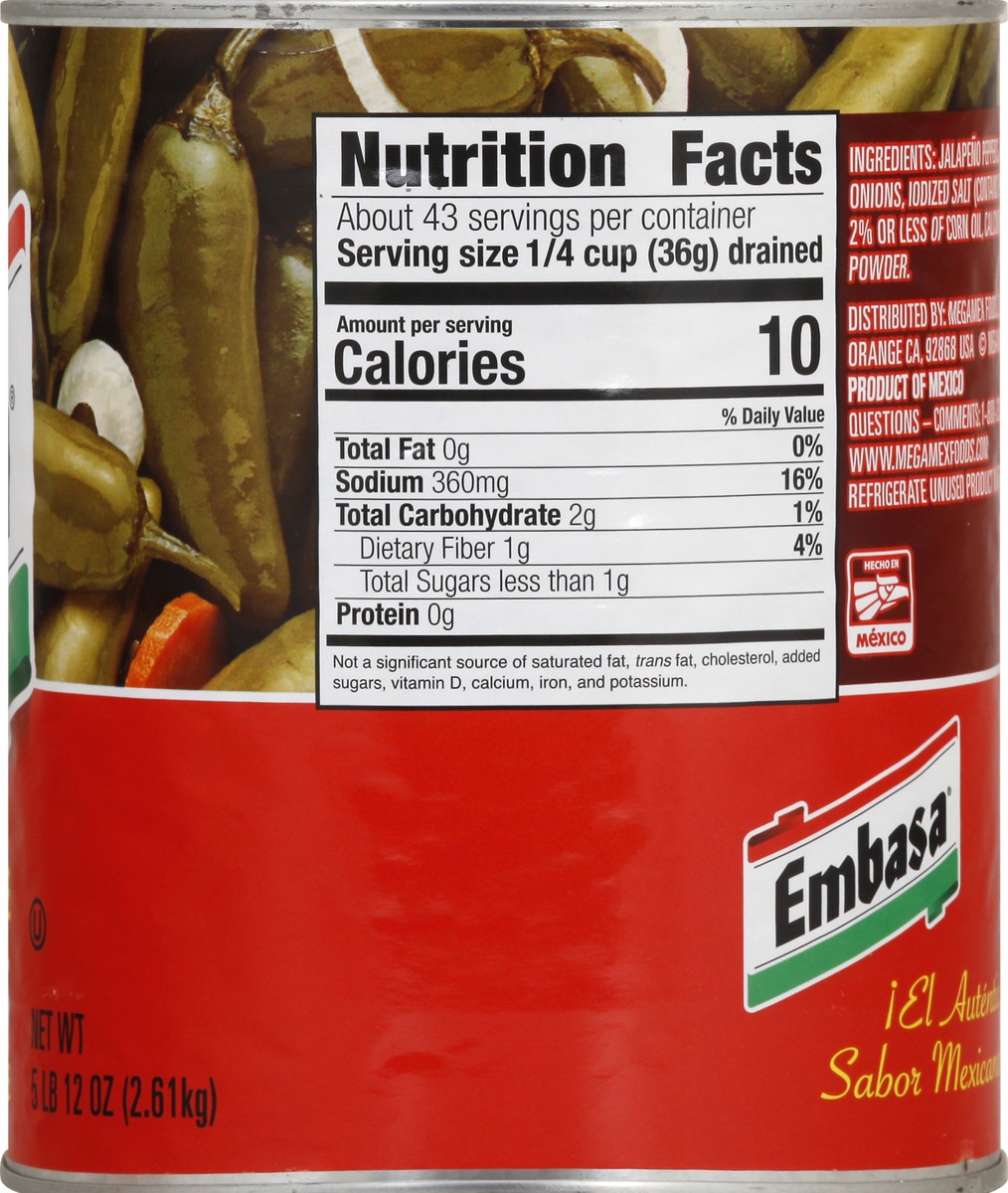 slide 7 of 13, Embasa Whole in Escabeche Jalapenos - 92 oz, 92 oz