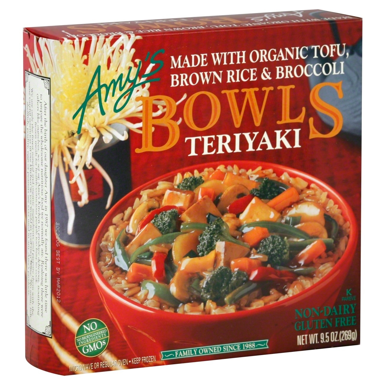 slide 1 of 1, Amy's Bowls Teriyaki Meal, 9.5 oz