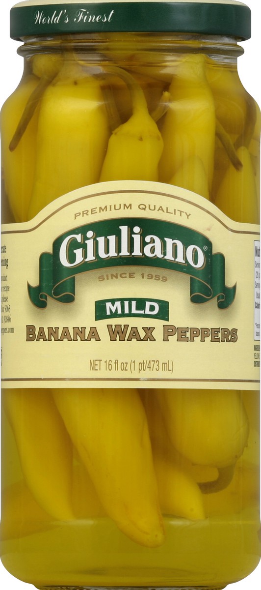 slide 2 of 2, Giuliano Mild Peppers Banana, 16 fl oz; 1 pint; 473 ml