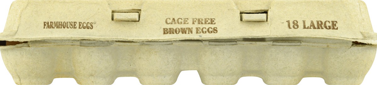 slide 7 of 13, FARMHOUSE EGGS Large Brown Cage Free Eggs, 18 Count, 18 ct