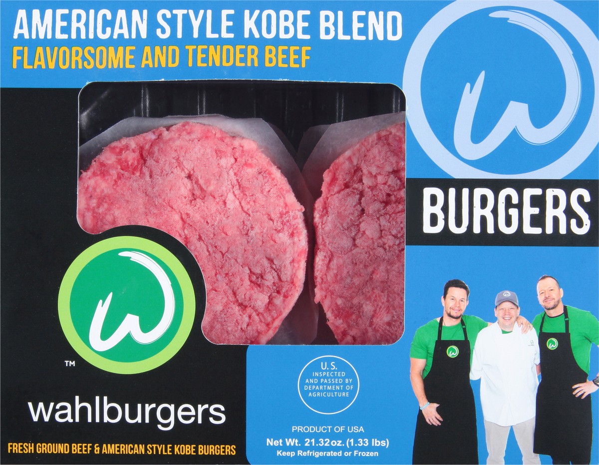 slide 3 of 9, Wahlburgers American Style Kobe Blend Burgers 21.32 oz, 21.32 oz