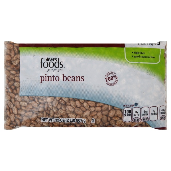 slide 1 of 1, Lowes Foods Dry Beans Pinto, 2 lb