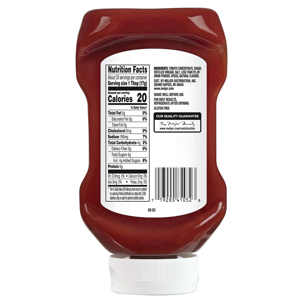 slide 5 of 5, Meijer No High Fructose Corn Syrup Ketchup, 20 oz