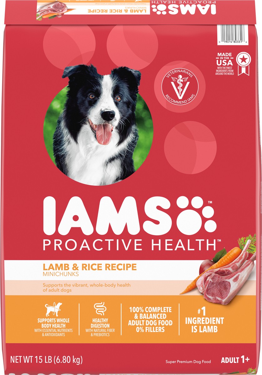 slide 6 of 9, Proactive Health Adult 1+ Minichunks Super Premium Lamb & Rice Recipe Dog Food 15 lb, 15 lb