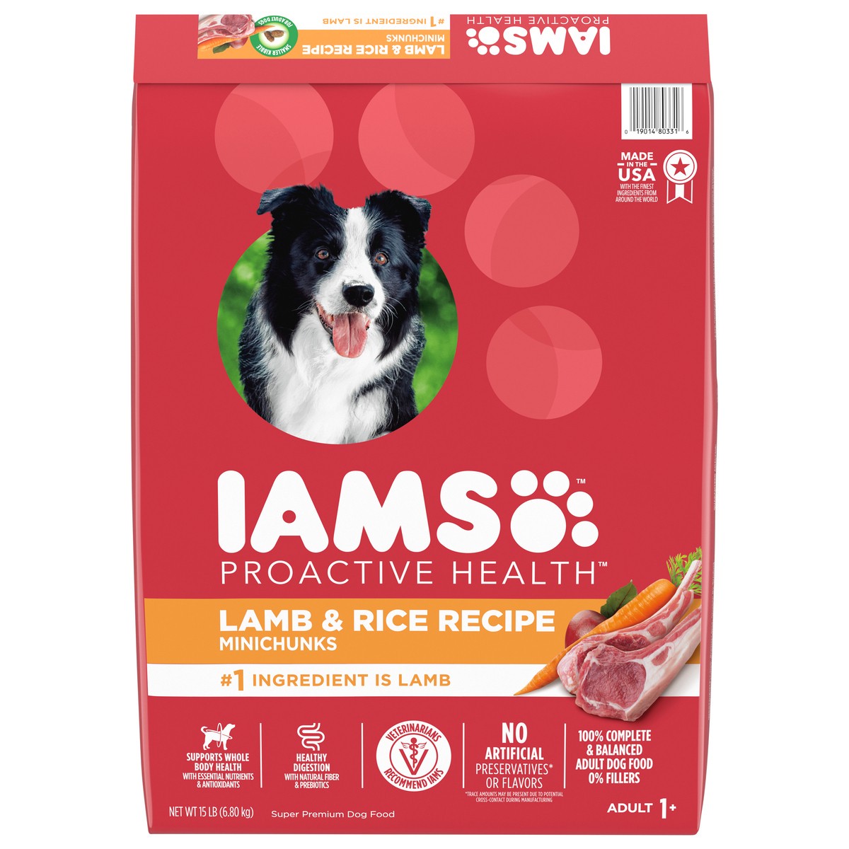 slide 1 of 9, Proactive Health Adult 1+ Minichunks Lamb & Rice Recipe Dog Food 15 lb, 15 lb