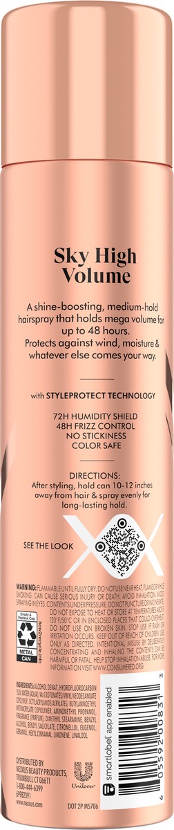 slide 2 of 6, Nexxus Medium-Hold Hairspray XXL Volume 10 oz, 10 oz